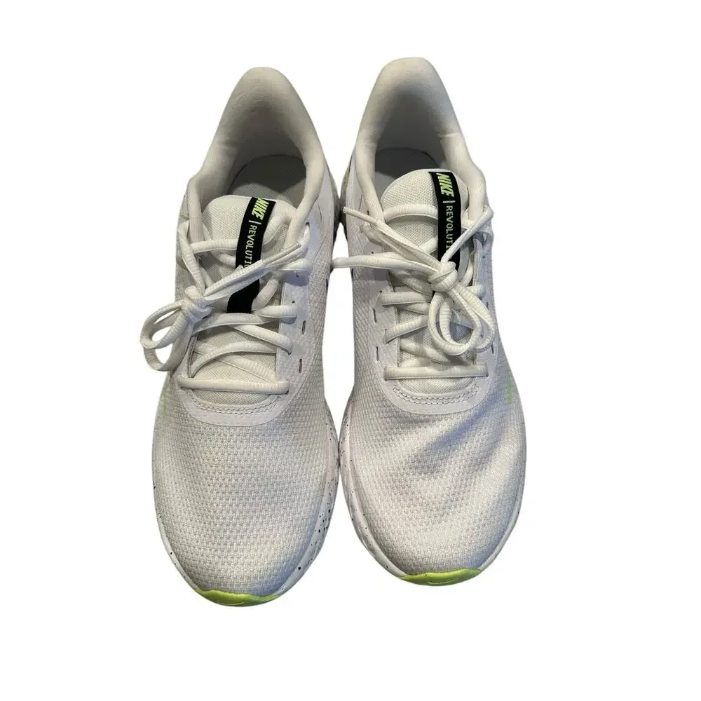 Nike Mens Revolution 5 CW5846-100 White Running Shoes Sneakers Size 9.5